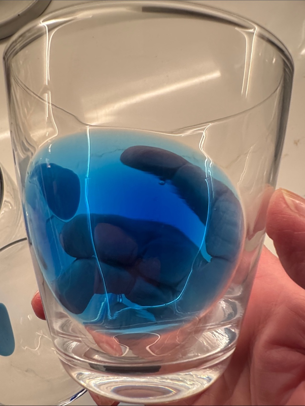 IKEA Clear Drinking Glasses with Blue Accent, in EUC - Picture 2 of 4